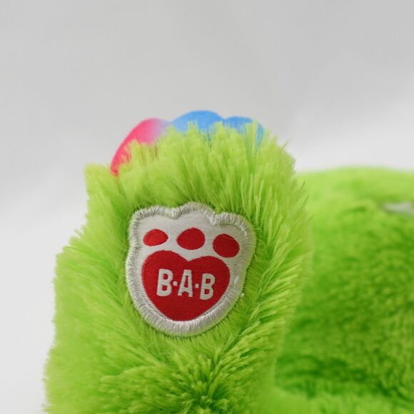 Build A Bear Cubscription Dinosaur 10" Stuffed Animal Plush Green Rainbow Trim - Picture 9 of 14